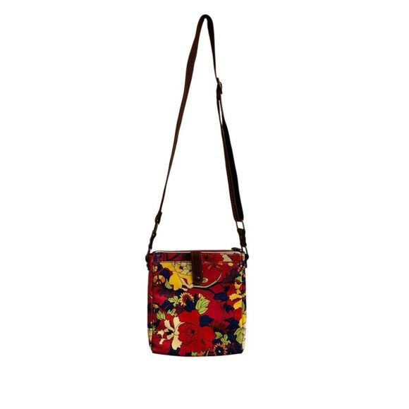 Sakroots Artists Circle Flower Power Coated Crossbody Purse Adjustable Strap - Picture 2 of 10